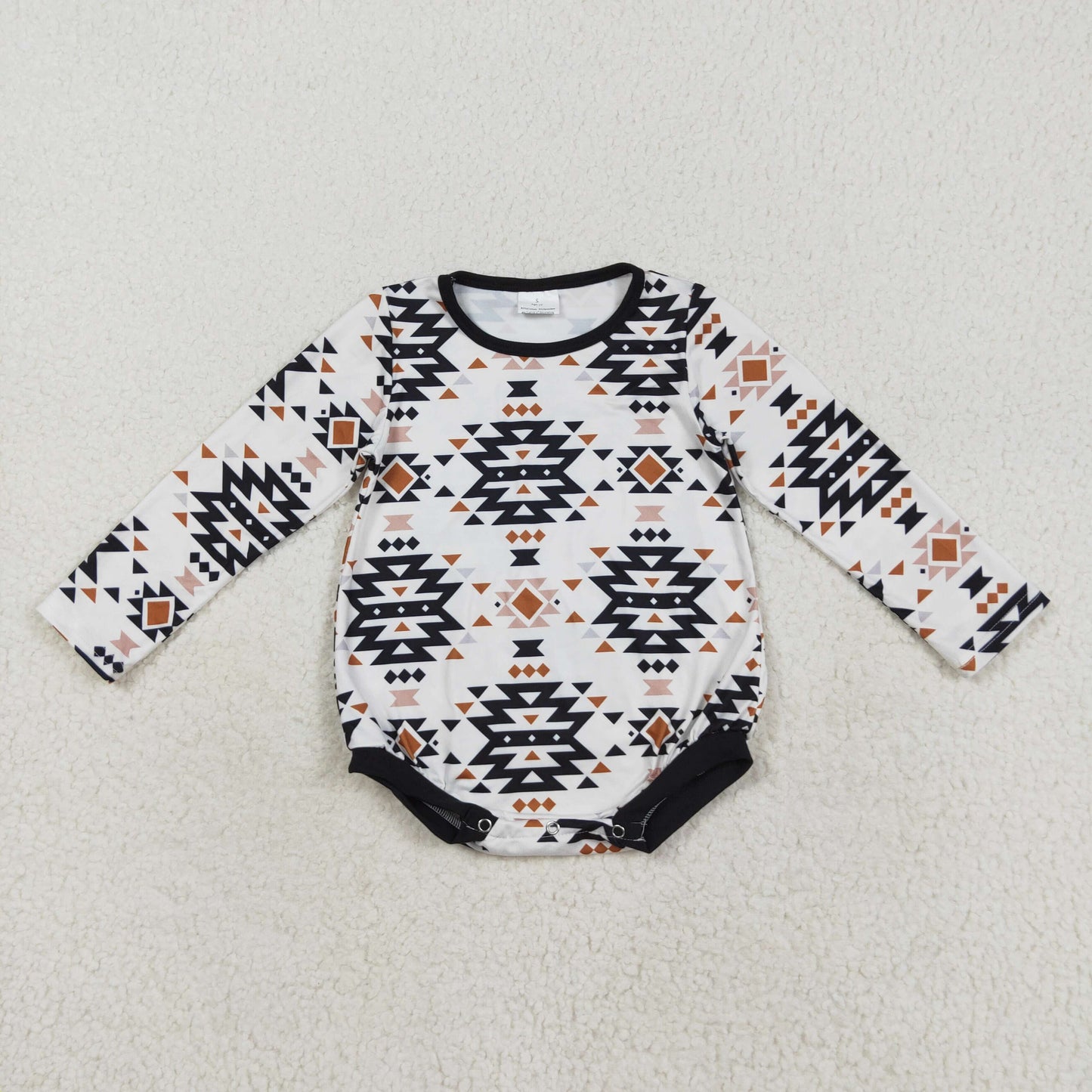 LR1822 Aztec Print Baby Boys Fall Western Romper