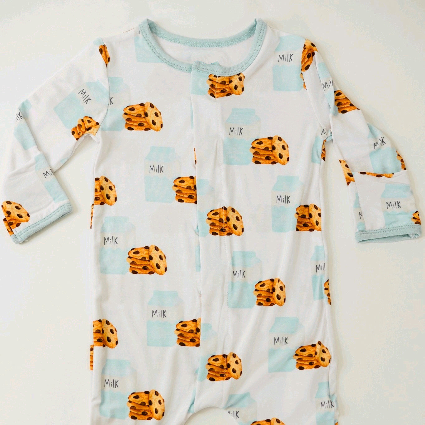 (Pre-order)LR1898 Cookies Milk Print Baby Fall Romper