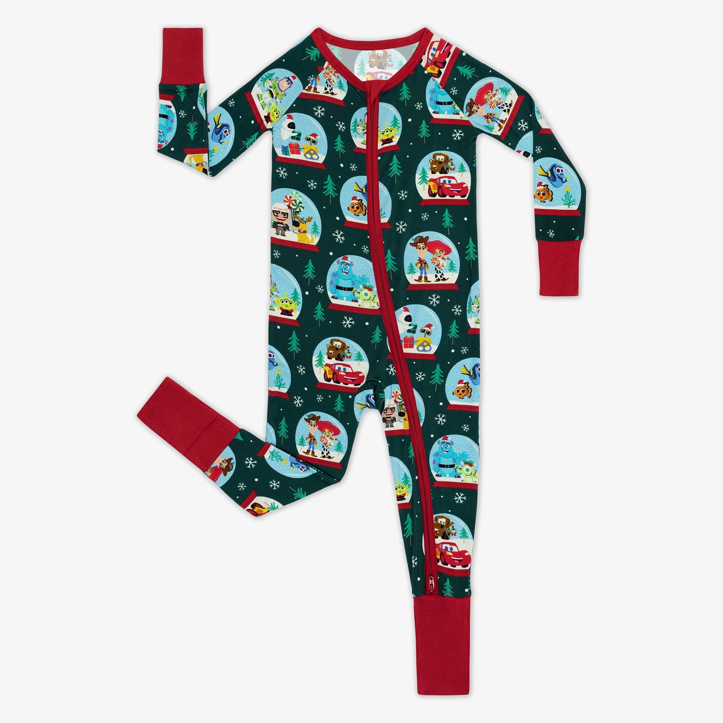 (Pre-order)LR2051 Cartoon Figure Print Baby Boys Christmas Sleeper Zipper Romper