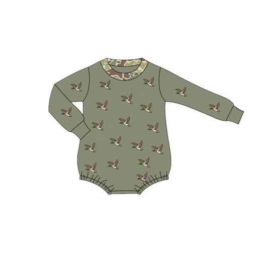 (Pre-order)LR2302 Duck Camo Print Baby Boys Hunting Romper