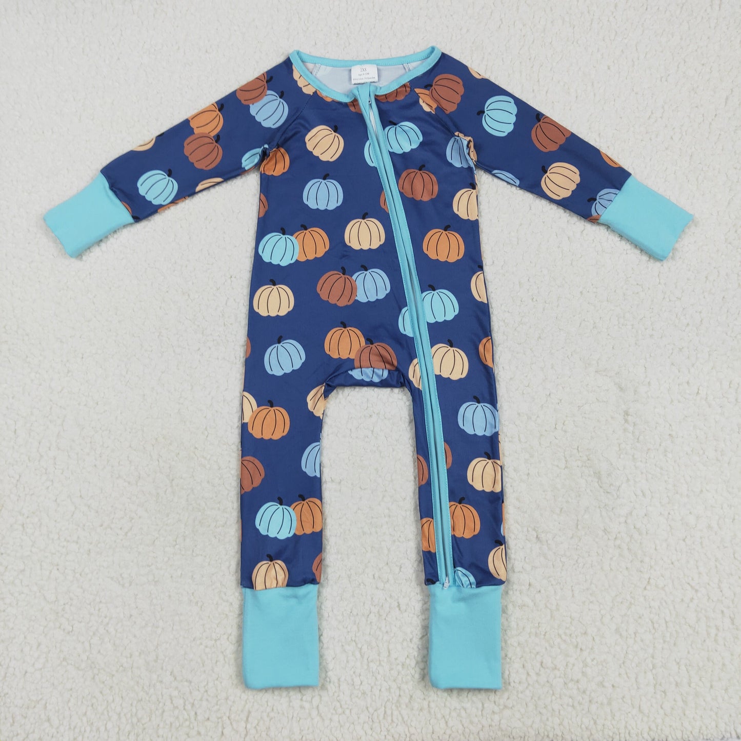 Pumpkin Print Boys Fall Clothes Brothers Matching Wear