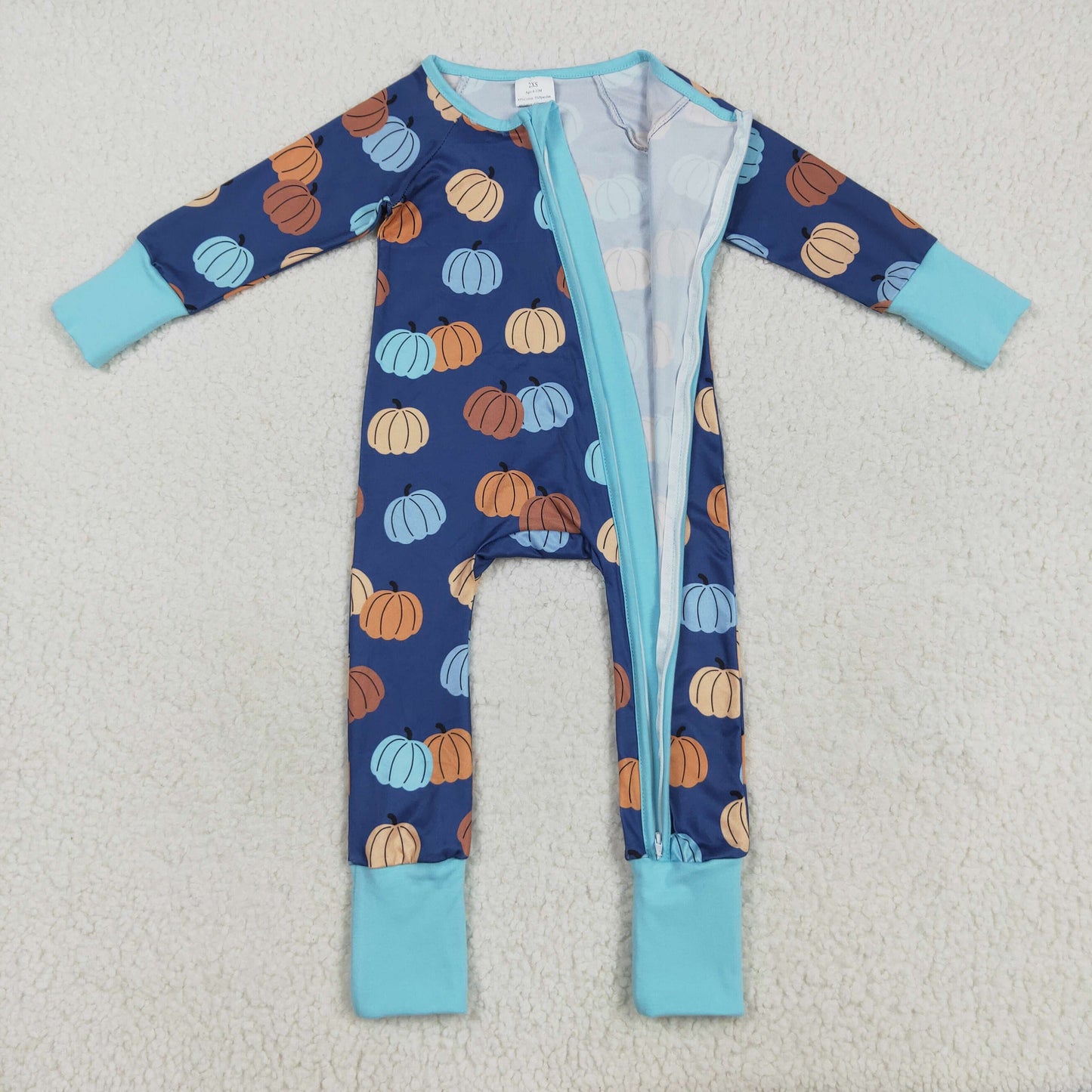 Pumpkin Print Boys Fall Clothes Brothers Matching Wear
