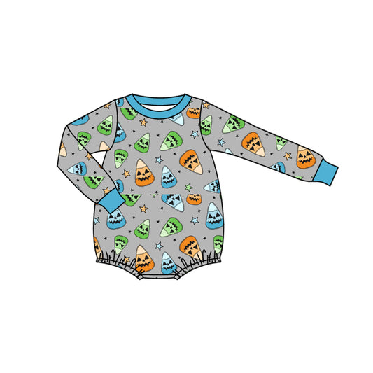 (Pre-order)LR2446 Candy Stars Print Baby Boys Halloween Bubble Romper