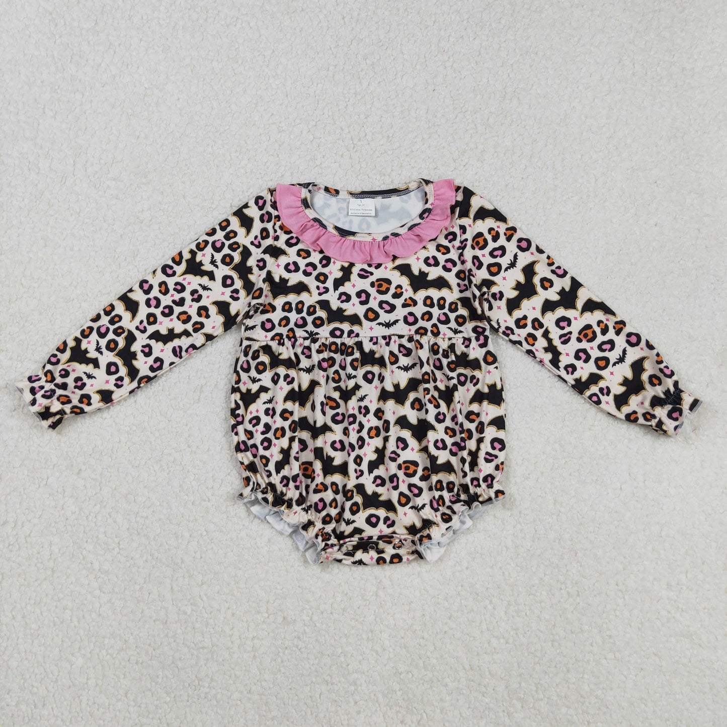 Bat Leopard Print Girls Halloween Matching Clothes Sisters Wear