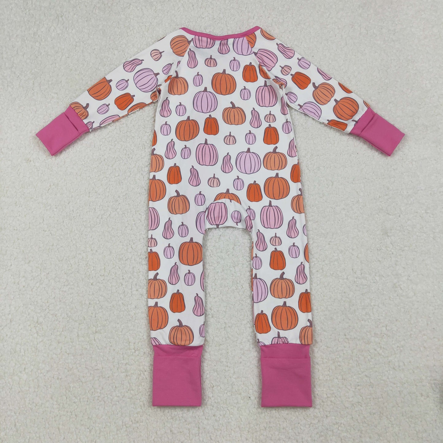 Pink Orange Pumpkin Girls Fall Clothes Sisters Matching Wear
