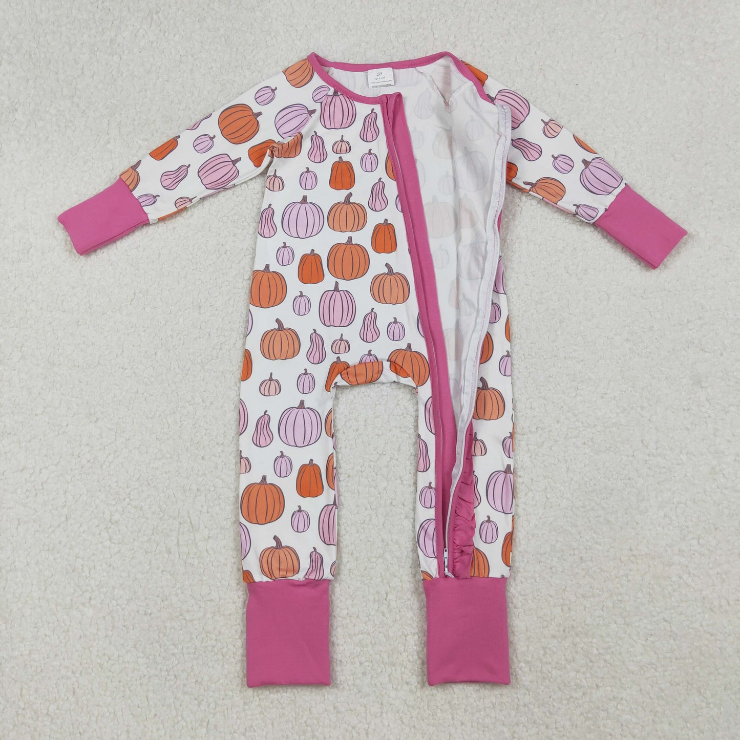 Pink Orange Pumpkin Girls Fall Clothes Sisters Matching Wear