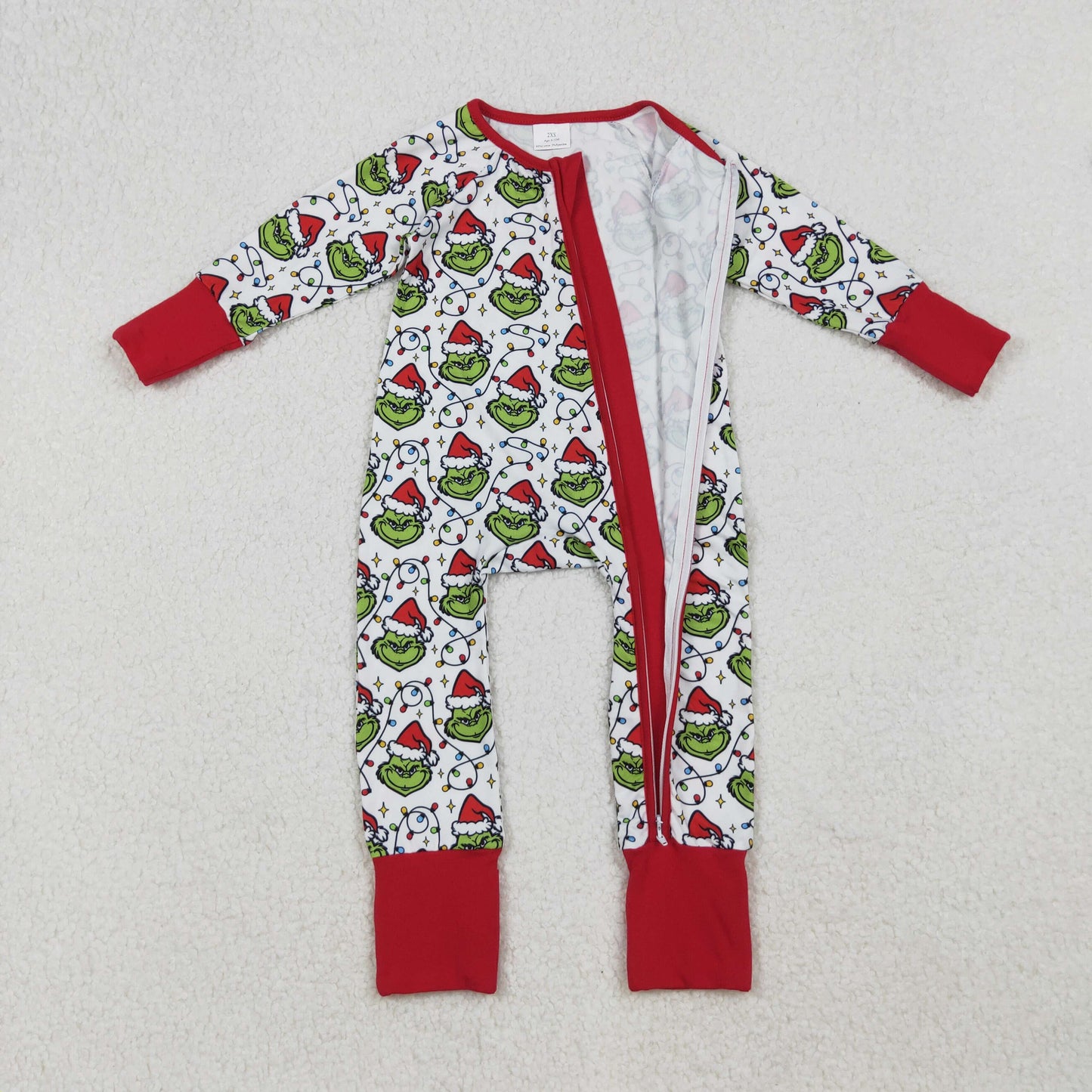 Green Frog Lights Girls Christmas Clothes Sisters Matching Wear