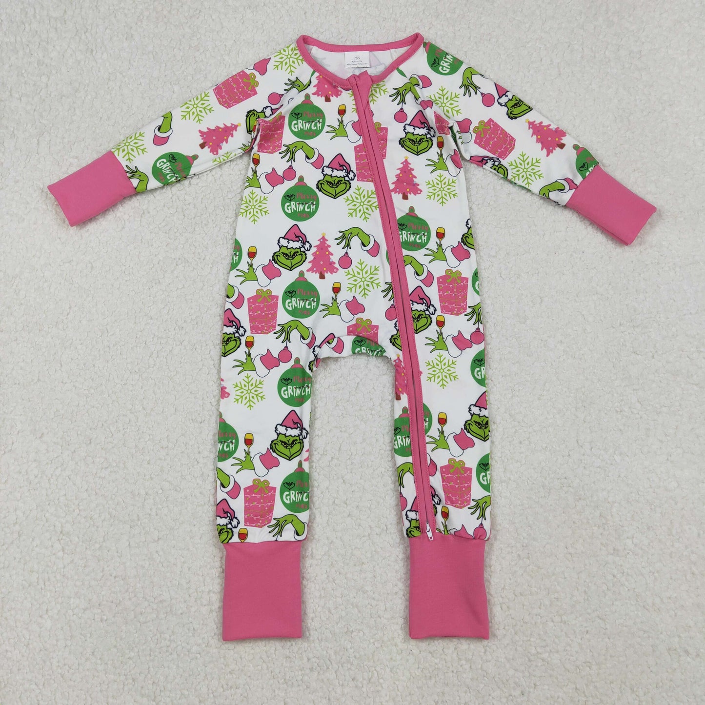 Green Frog Lights Girls Christmas Clothes Sisters Matching Wear