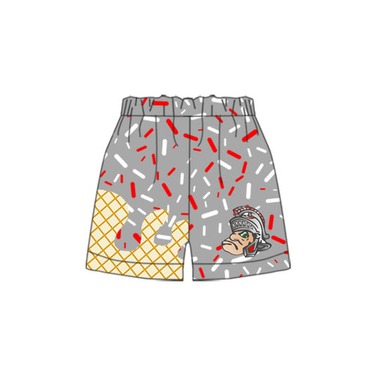 (Custom Design Preorder MOQ 5 Each Design) Team's Lima Senior Sprinkles Print Summer Bottom Shorts Mom and Me Matching Clothes