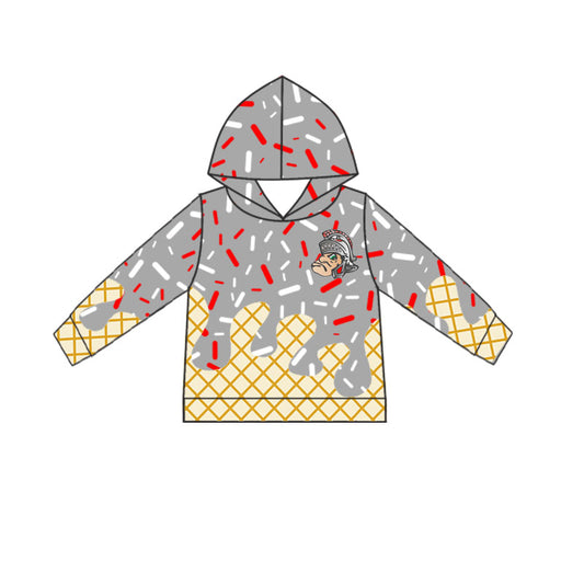 (Custom Design Preorder MOQ 5 Each Design) Team's Lima Senior Sprinkles Print Hoodie Top Mom and Me Matching Clothes
