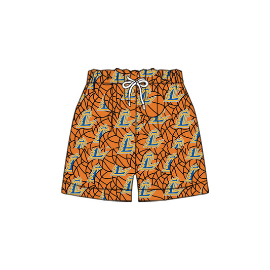 (Custom Design Preorder MOQ 5 Each Design) Team's Lincolnview Lancers Basketball Print Summer Bottom Sports Shorts Mom and Me Matching Clothes