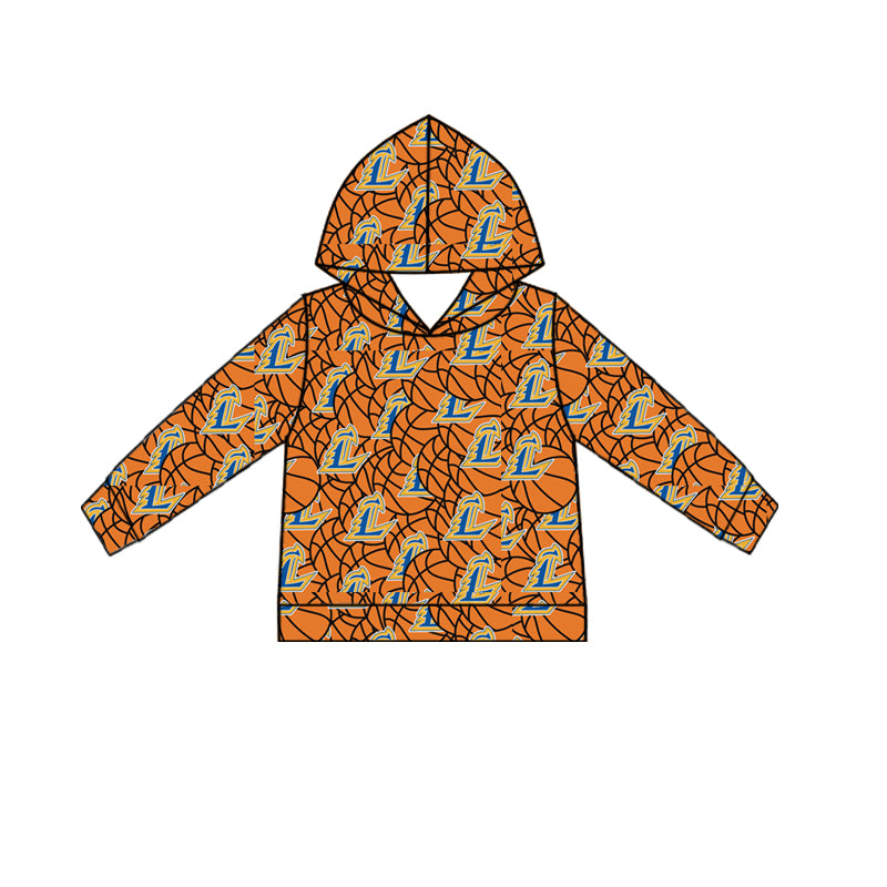 (Custom Design Preorder MOQ 5 Each Item)Team's Lincolnview Lancers Basketball Print Hoodie Top Mom and Me Matching Clothes