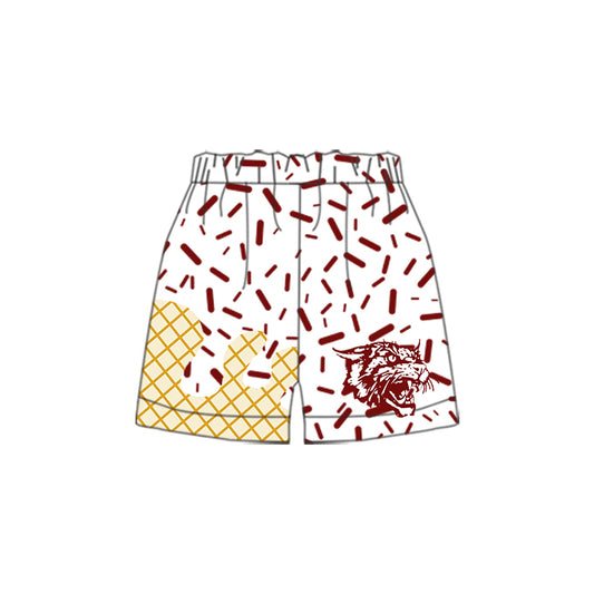 (Custom Design Preorder MOQ 5 Each Item) Team's Littlefield Sprinkles Print Summer Bottom Shorts Mom and Me Matching Clothes