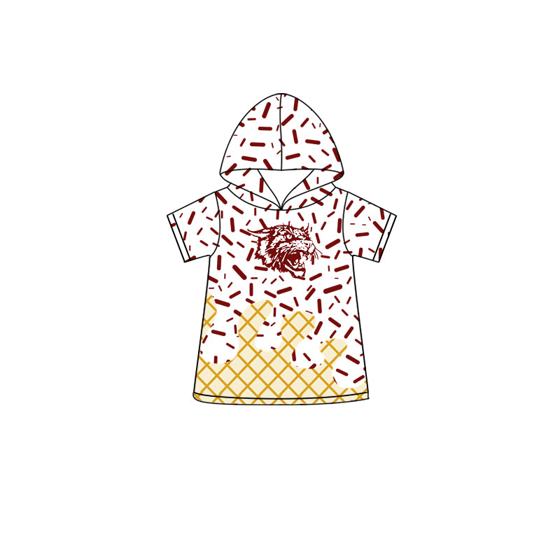 (Custom Design Preorder MOQ 5 Each Item)Team's Littlefield Sprinkles Print Hoodie Top Mom and Me Matching Clothes