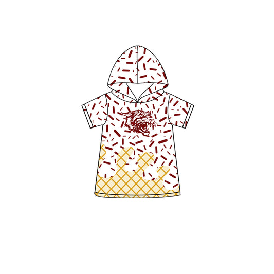 (Custom Design Preorder MOQ 5 Each Item)Team's Littlefield Sprinkles Print Hoodie Top Mom and Me Matching Clothes