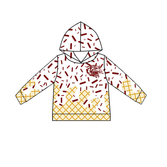 (Custom Design Preorder MOQ 5 Each Item)Team's Littlefield Sprinkles Print Hoodie Top Mom and Me Matching Clothes