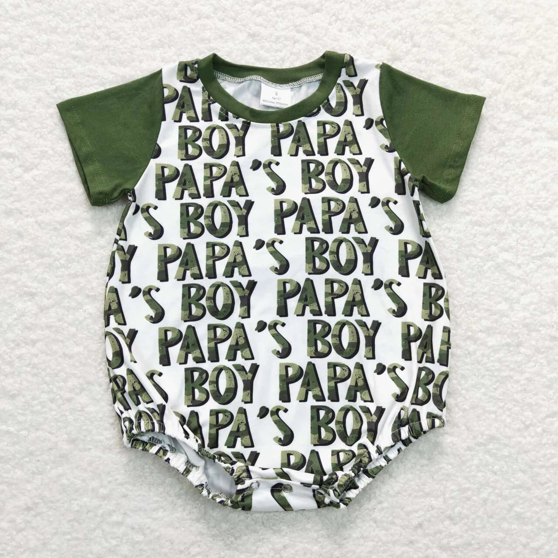 PAPA'S BOY Camo Green Print Brothers Summer Father's Day Matching Clothes