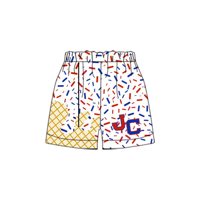 (Custom Design Preorder MOQ 5) Team's White JC Sprinkles Adult Bottom Shorts