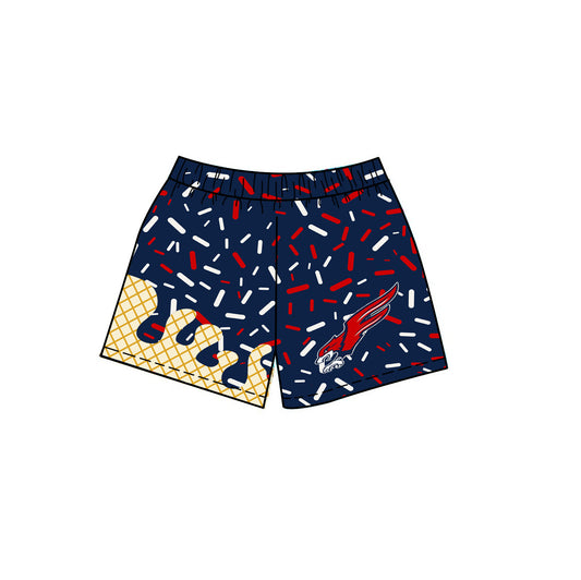 (Custom Design Preorder MOQ 5) Team's Navy F Sprinkles Adult Bottom Shorts