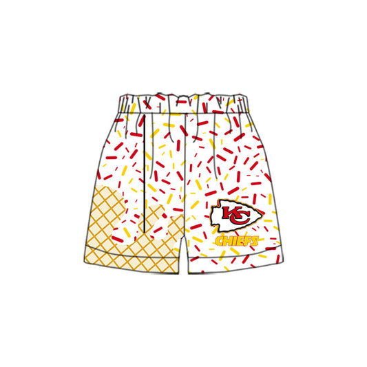 (Custom Design Preorder MOQ 5) Team's White KC Sprinkles Kids Bottom Shorts