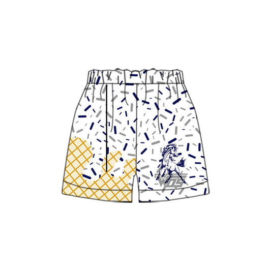 (Custom Design Preorder MOQ 5) Team's White Horse W Sprinkles Kids Bottom Shorts