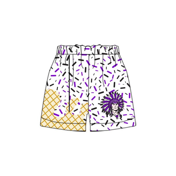 (Custom Design Preorder MOQ 5) Team's Indians Sprinkles Kids Bottom Shorts