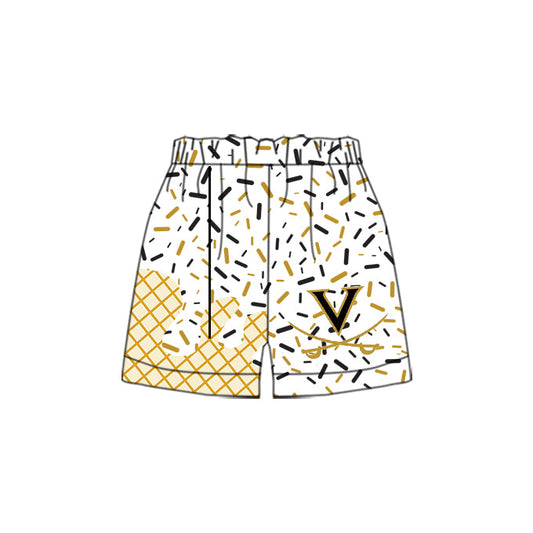 (Custom Design Preorder MOQ 5) Team's White V Sprinkles Adult Bottom Shorts