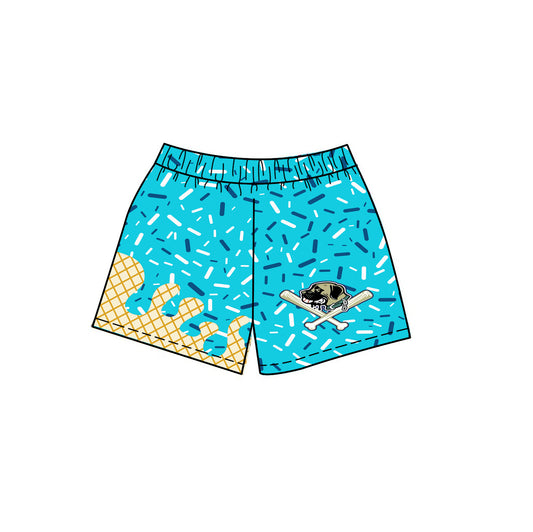 (Custom Design Preorder MOQ 5) Team's Blue Dog Sprinkles Adult Bottom Shorts