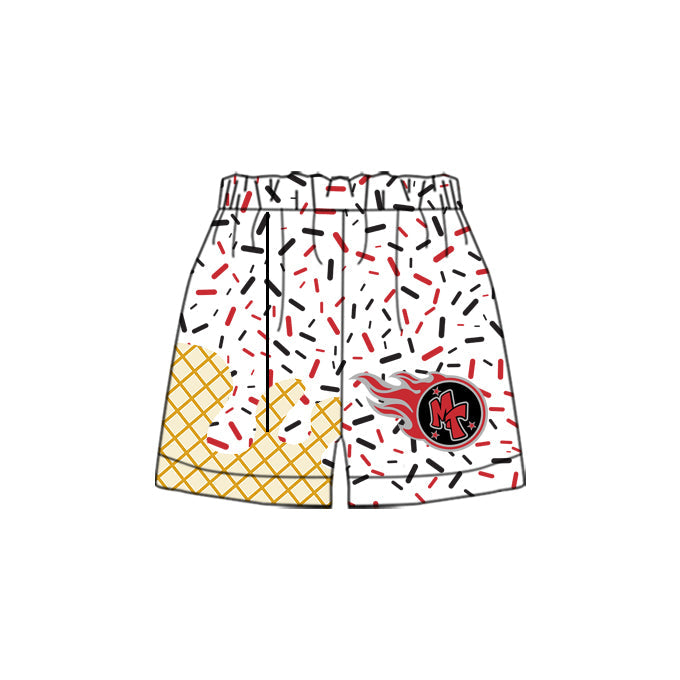 (Custom Design Preorder MOQ 5) Team's White MT Sprinkles Kids Bottom Shorts