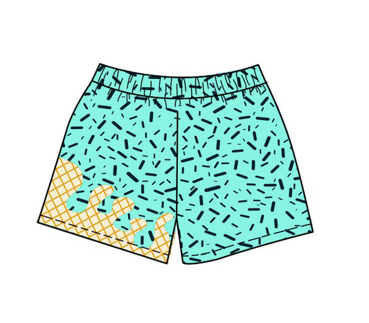 (Custom Design Preorder MOQ 5) Team's Aqua Sprinkles Kids Bottom Shorts