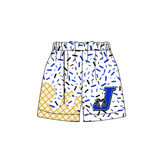(Custom Design Preorder MOQ 5) Team's White J Sprinkles Kids Bottom Shorts