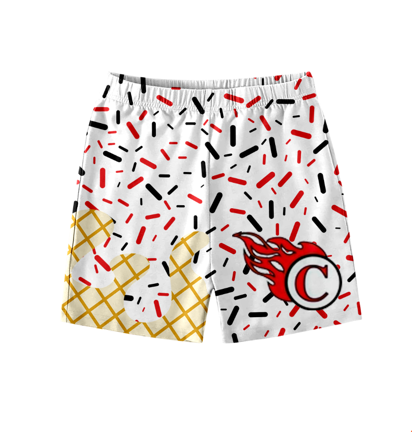 (Custom Design Preorder MOQ 5) Team's White C Sprinkles Kids Bottom Shorts
