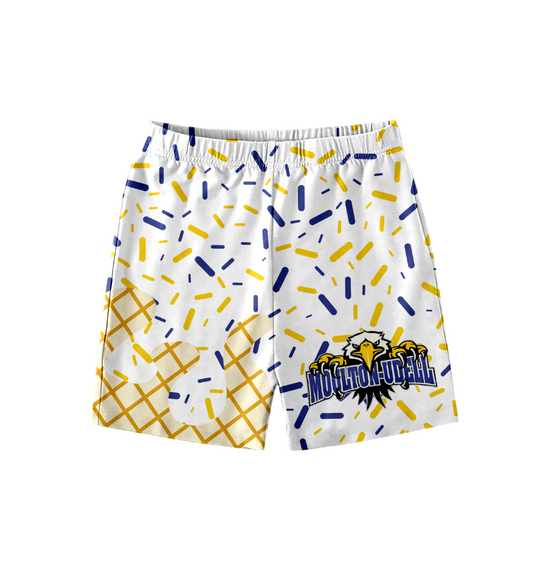 (Custom Design Preorder MOQ 5) Team's White MOULTON-UDELL Sprinkles Adult Bottom Shorts