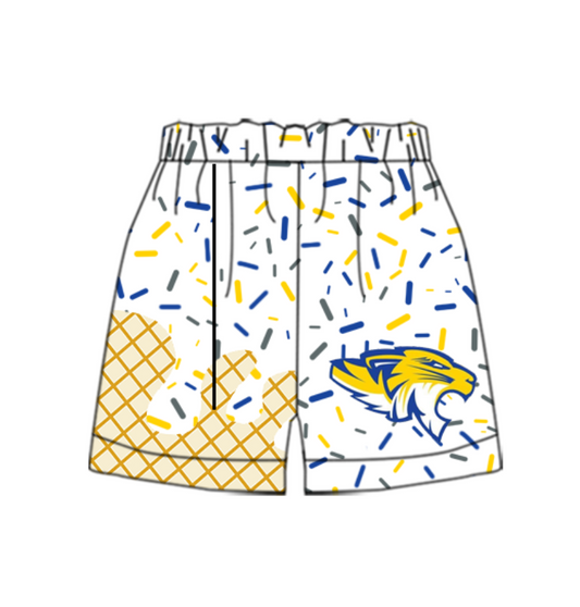 (Custom Design Preorder MOQ 5) Team's White Wild Sprinkles Kids Bottom Shorts