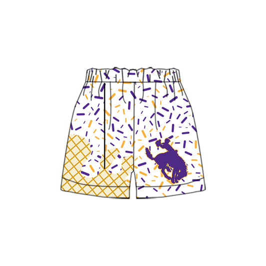 (Custom Design Preorder MOQ 5) Team's White Rodeo Sprinkles Kids Bottom Shorts