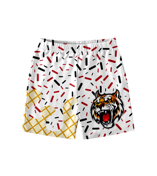 (Custom Design Preorder MOQ 5) Team's White Tiger Sprinkles Adult Bottom Shorts