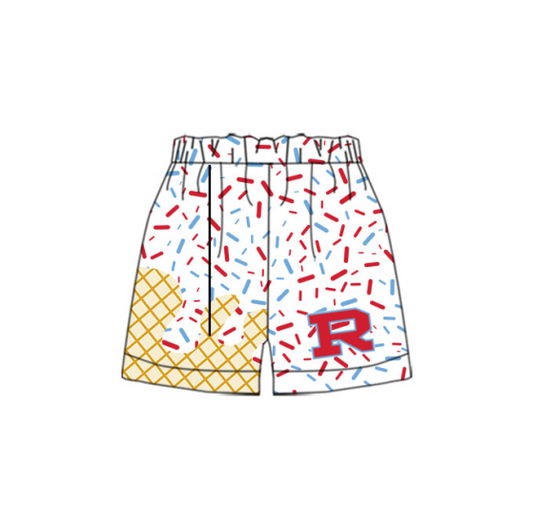 (Custom Design Preorder MOQ 5) Team's White R Sprinkles Kids Bottom Shorts