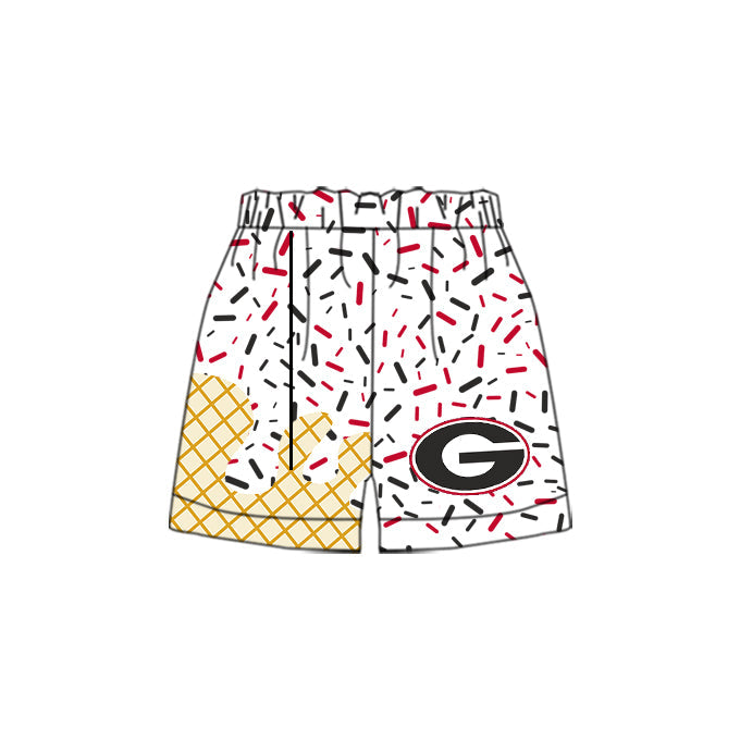 (Custom Design Preorder MOQ 5) Team's White G Sprinkles Kids Bottom Shorts