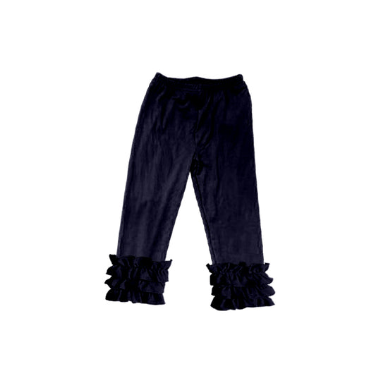 (Custom Design MOQ 5) Navy Girls Icing Ruffles Legging Pants