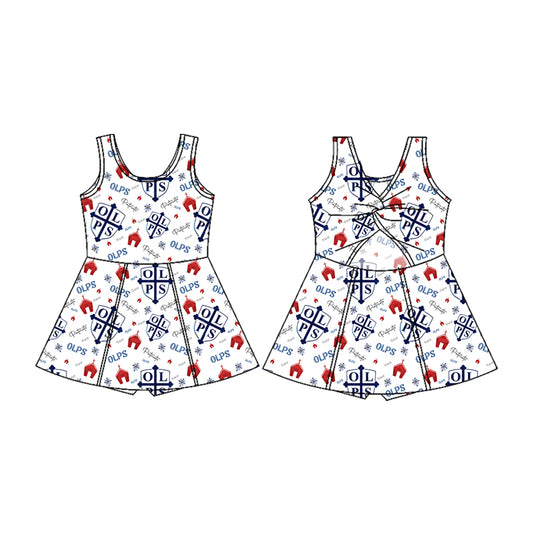 (Custom Design Preorder MOQ 5) Team's PROMPT SUCCOR OLPS Print Girls Summer Shorts Knee Length Dress