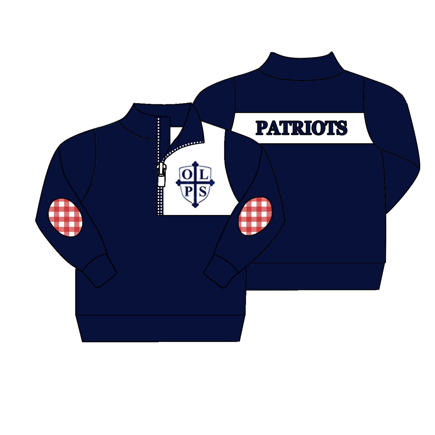 (Custom Design Preorder MOQ 5)  Team's Patriots OLPS Print Boys Pullover Tee Shirts Top