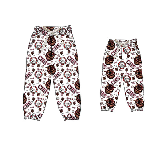 (Custom Design Preorder MOQ 5) Team's Chalmette OWLS Print Adult Joggers Bottom Pants