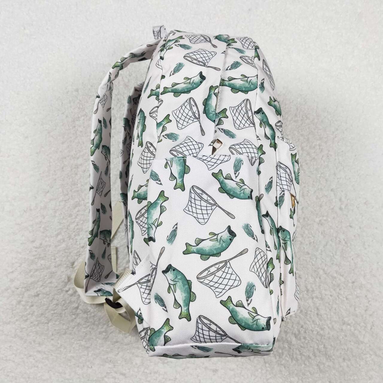 BA0123 Kids bag fishing print backpack