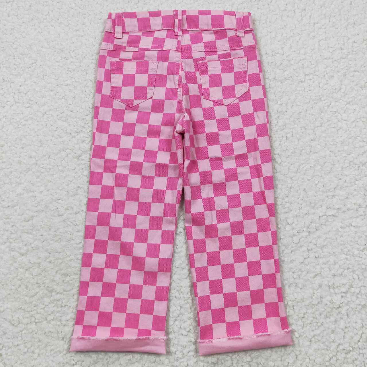 7 Colors Plaid Denim Jeans Kids Matching Pants Sibling Wear