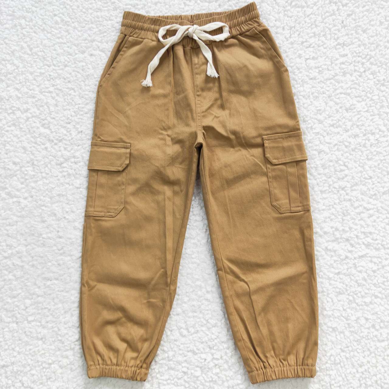 Kids khaki cotton pockets cool pants P0134