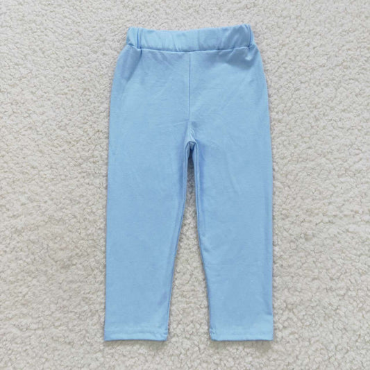 P0209 Girls blue cotton legging pants