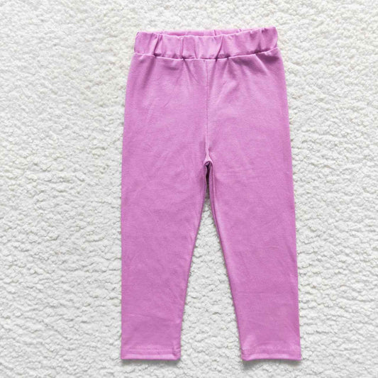 P0211 Girls purple cotton legging pants