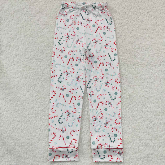 P0223 Christmas candy cane adult pajamas pants