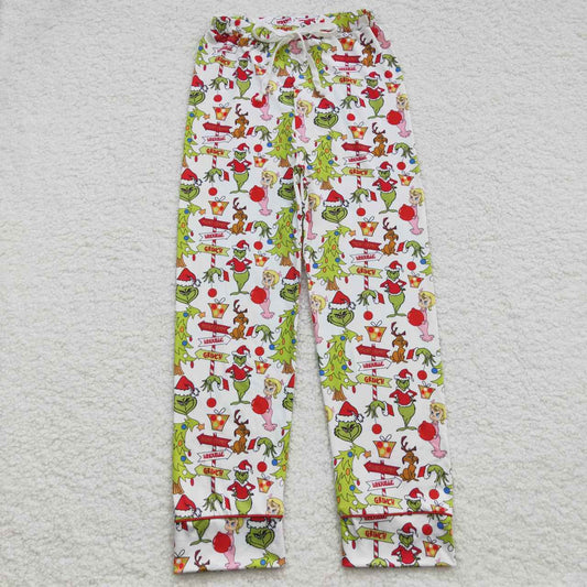 P0233 Christmas tree & frog print family set parent-child outfit adult pajamas pants