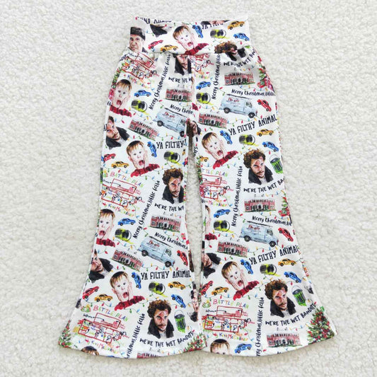 P0235  Movie design girls bell bottom Christmas pants